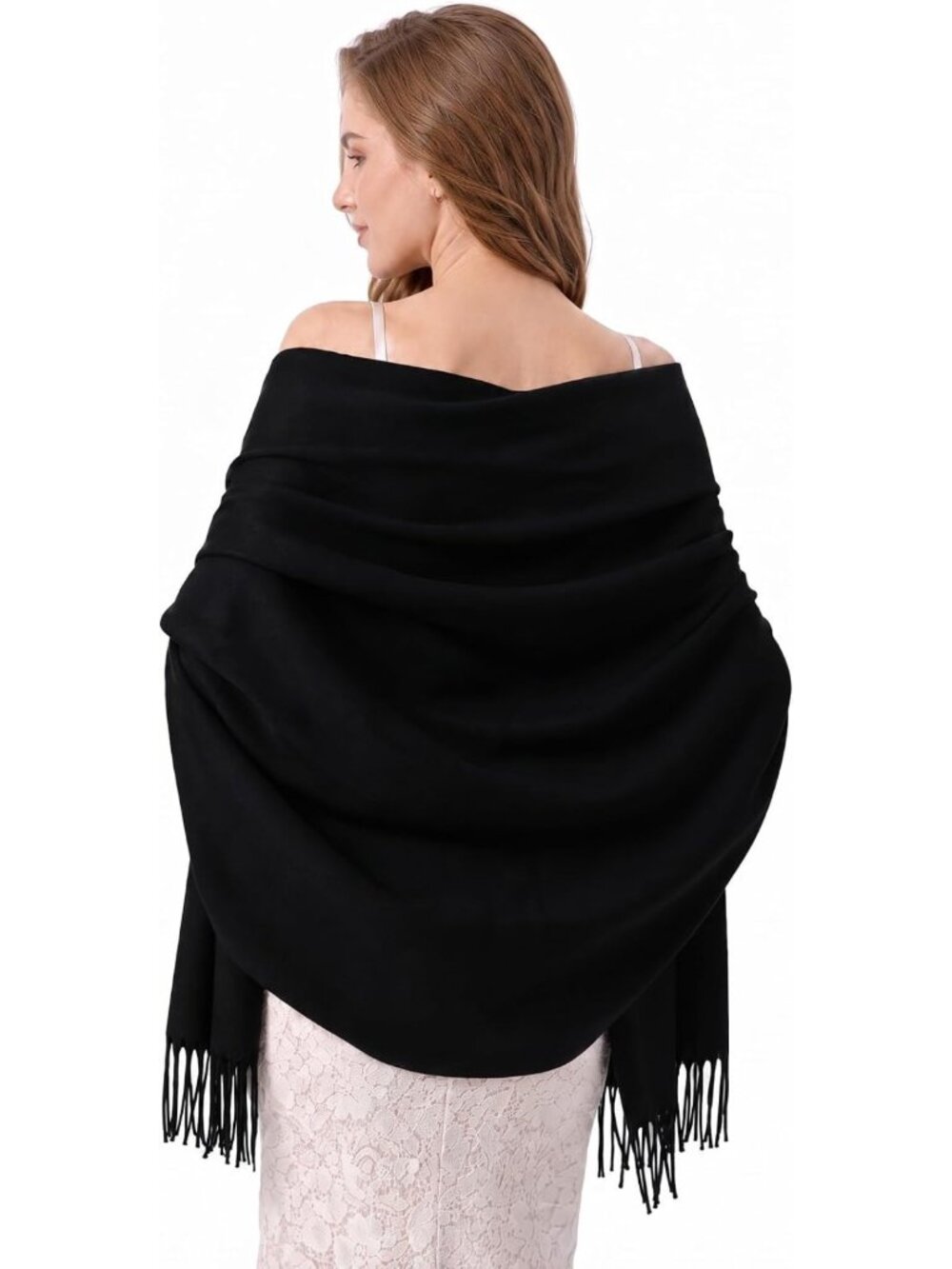 Cozy Cashmere Feel Women's Winter Scarf Shawl Wrap - Perfect for Weddings